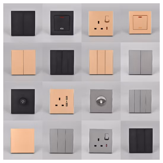 Klass 最新スリムビッグボタン壁電気スイッチソケットライトスイッチとソケット電気スイッチ